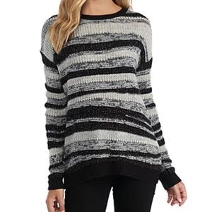 New Directions Sweater M L Mixed Stitch Stripe